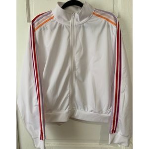 Colorful striped track jacket